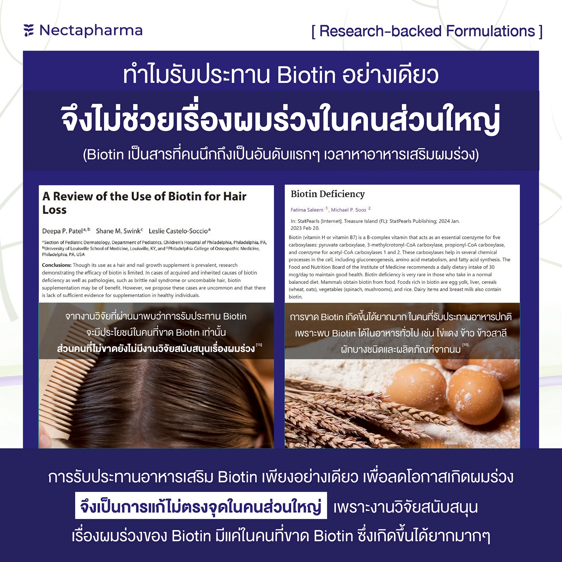 วิตามินแก้ผมร่วง Nectahair Pelatin